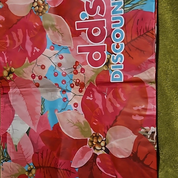 Floral Large Reusable Plastic Cloth Shopping Bags Reseller Groceries Bins REC - Picture 2 of 8